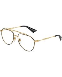 Dolce & Gabbana - Dg1353 1311 Optical Frames Metal Transparent Pilot Normal - Lyst