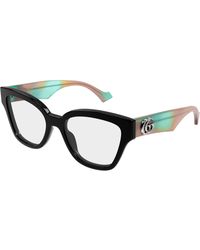Gucci - Gg1424O 016 Optical Frames Acetate Transparent Round - Lyst