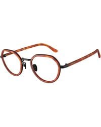 Giorgio Armani - Ar5167 6404 Optical Frames Metal Transparent Round Normal - Lyst