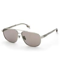 Lozza - Sl2454M Crescendo 2 579X Sunglasses Metal Smoke Squared Normal Mirrored - Lyst