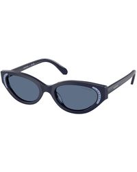 Swarovski - Sk6030 100455 Sunglasses Acetate Round Normal - Lyst