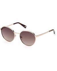 Guess - Gu5214 32F Sunglasses Metal Round Normal Shaded - Lyst