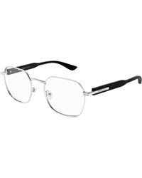 McQueen - Am0499O 001 Optical Frames Acetate Transparent Geometric - Lyst