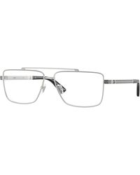 Versace - Ve1315 1000 Optical Frames Metal Transparent Squared Normal - Lyst