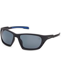 Timberland - Tb00092 02D Sunglasses Injected Smoke Squared Polarized - Lyst