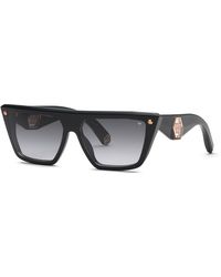 Philipp Plein - Spp177 Plein Muse 700 Sunglasses Acetate Smoke Cat Eye Normal Shaded - Lyst