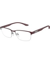 Emporio Armani - Ea1147 3366 Optical Frames Metal Transparent Pillow Normal - Lyst