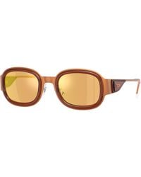 DIESEL - Dl1020 10467J Sunglasses Metal Squared Normal - Lyst