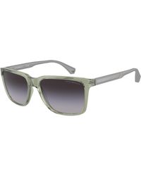 Emporio Armani - Ea4047 53628G Sunglasses Injected Squared Normal Shaded - Lyst