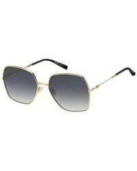 Max Mara - Mm Gleam Ii 001/9O Outlet Sunglasses Metal Squared Normal Shaded - Lyst