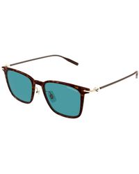 Montblanc - Mb0354S 005 Sunglasses Injected Squared - Lyst