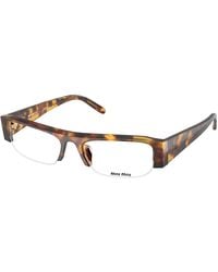 Miu Miu - Mu B07S 14L08N Sunglasses Acetate Transparent Squared Anti- Light - Lyst