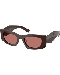 Prada - Pr D03Sd 27I80W Sunglasses Acetate Bordeaux Squared Normal - Lyst