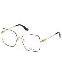 Guess - Gu2824 001 Optical Frames Metal Squared Normal - Lyst