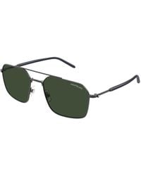 Montblanc - Mb0521S 004 Sunglasses Metal Pilot - Lyst
