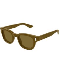 Saint Laurent - Sl 838 007 Sunglasses Acetate Round - Lyst