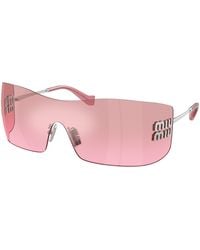 Miu Miu - Mu B53S 1Bc70Y Sunglasses Metal Squared Normal Nuanced - Lyst