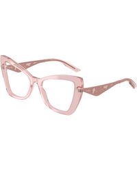 Dolce & Gabbana - Dg3409 3226 Optical Frames Acetate Transparent Cat Eye Normal - Lyst
