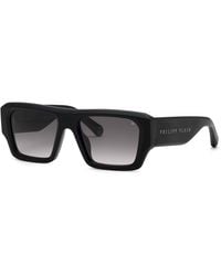 Philipp Plein - Spp144 Plein Starlight 703 Sunglasses Acetate Smoke Squared Normal Nuanced - Lyst