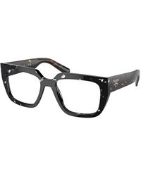 Prada - Pr A03V 15O1O1 Optical Frames Acetate Transparent Geometric Normal - Lyst