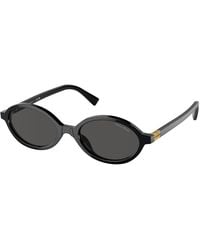 Miu Miu - Mu 04Zs 1Ab5S0 Sunglasses Acetate Round Normal - Lyst