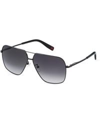 Fila - Sfia10 568 Sunglasses Metal Smoke Squared Normal Shaded - Lyst
