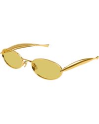 Bottega Veneta - Bv1386S 005 Sunglasses Metal Round - Lyst