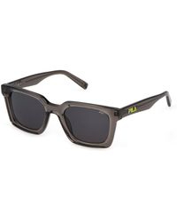 Fila - Sfi897 06Xk Sunglasses Acetate Smoke Squared Normal - Lyst