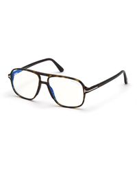 Tom Ford - Ft5737-B 001 Optical Frames Acetate Squared Normal - Lyst