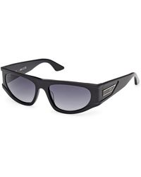 Gcds - Gd0066 01B Sunglasses Acetate Smoke Round Normal - Lyst