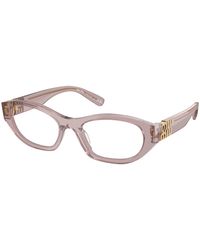 Miu Miu - Mu 03Wv 12W1O1 Optical Frames Acetate Geometric Normal - Lyst