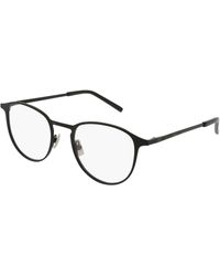 Saint Laurent - Sl 179 001 Optical Frames Metal Transparent Round - Lyst