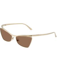 Jimmy Choo - Jc4014H 300673 Sunglasses Metal Cat Eye Normal - Lyst