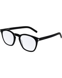 Saint Laurent - Sl 30 Slim 001 Optical Frames Acetate Squared - Lyst