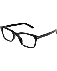 Saint Laurent - Sl 718 Slim 005 Optical Frames Acetate Transparent Squared - Lyst
