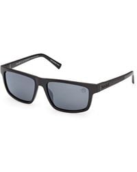 Timberland - Tb00070 01D Sunglasses Injected Smoke Squared Polarized - Lyst
