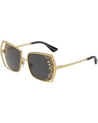 Dolce & Gabbana - Dg2306 02/Gt Sunglasses Metal Butterfly Normal - Lyst