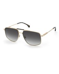 Lozza - Sl2436 300F Sunglasses Metal Smoke Squared Normal Shaded - Lyst