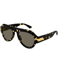 Bottega Veneta - Bv1488S 002 Sunglasses Acetate Pilot - Lyst
