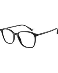 Giorgio Armani - Ar7236 5001 Optical Frames Acetate Transparent Squared Normal - Lyst