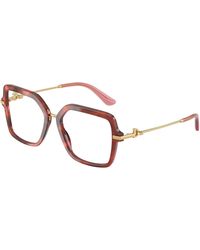 Dolce & Gabbana - Dg3396 3444 Optical Frames Acetate Transparent Squared Normal - Lyst