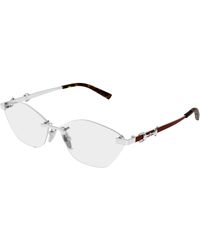 Gucci - Gg2050O 003 Optical Frames Metal Transparent Cat Eye - Lyst