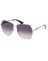 Guess - Gu00309 32B Sunglasses Metal Smoke Butterfly Normal - Lyst