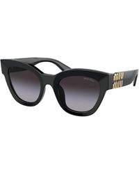 Miu Miu - Mu 01Ys 1Ab5D1 Sunglasses Acetate Squared Normal Shaded - Lyst