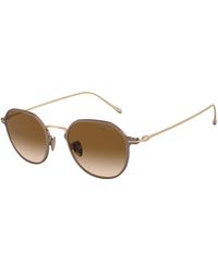 Giorgio Armani - Ar6138T 334051 Sunglasses Titanium Pillow Normal Shaded - Lyst