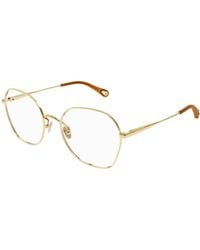 Chloé - Ch0320O 001 Optical Frames Metal Transparent Squared - Lyst