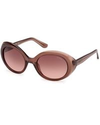 Guess - Gu00287 48F Sunglasses Injected Round Normal - Lyst