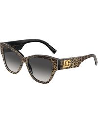 Dolce & Gabbana - Dg4449 31638G Sunglasses Acetate Butterfly Normal Shaded - Lyst