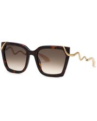 Roberto Cavalli - Src034M 0743 Sunglasses Acetate Squared Normal Nuanced - Lyst
