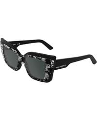 KARL LAGERFELD - Kl6204S 009 Sunglasses Acetate Smoke Squared Normal - Lyst